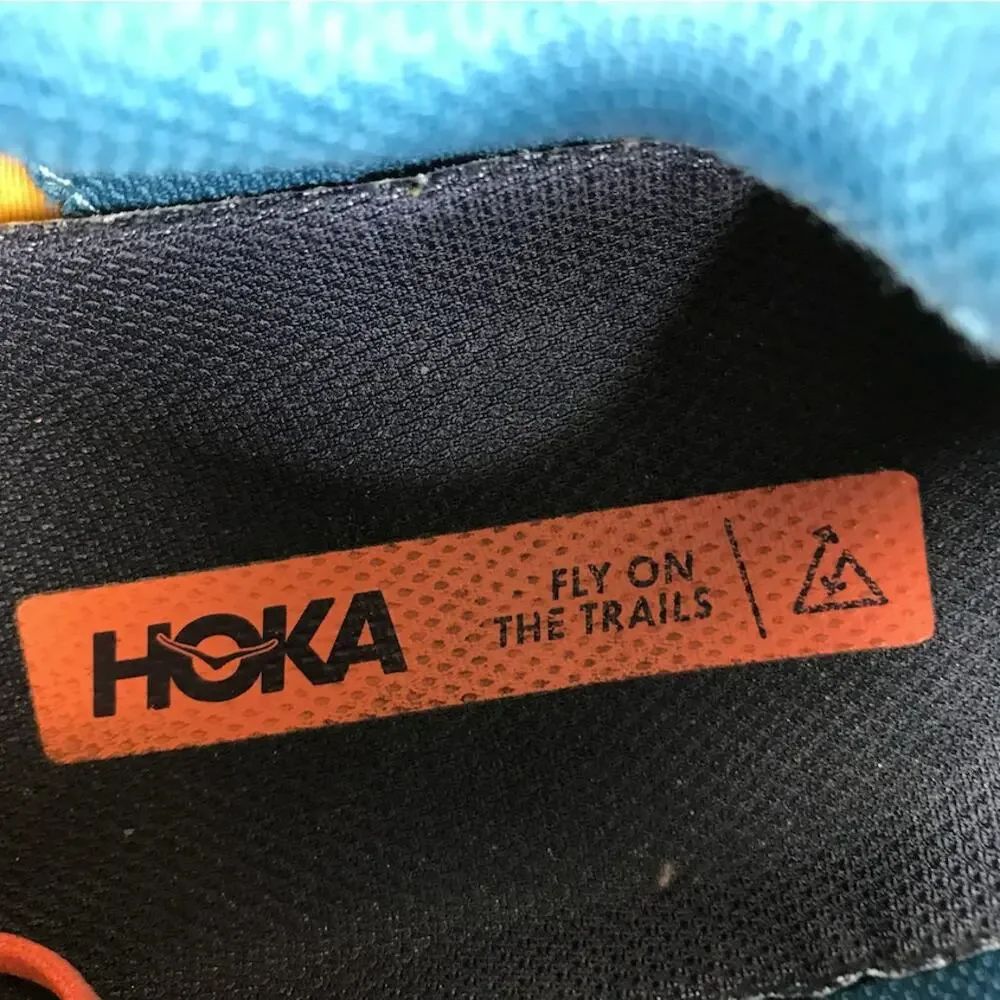 HOKA One One Zinal Trail Running Shoe Sneaker Women 10B Orange Mesh Everyday